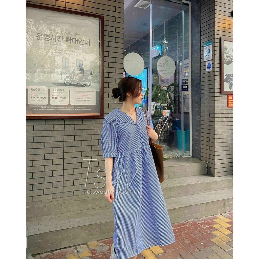 Đâm Somi Xanh Blue Dáng Suông oversize cá tính PHS1589