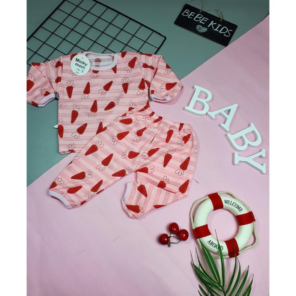 Bộ dài tay Cotton Giấy Thái mặc nằm điều hoà cho bé trai bé gái hàng Việt Nam chất lượng cao