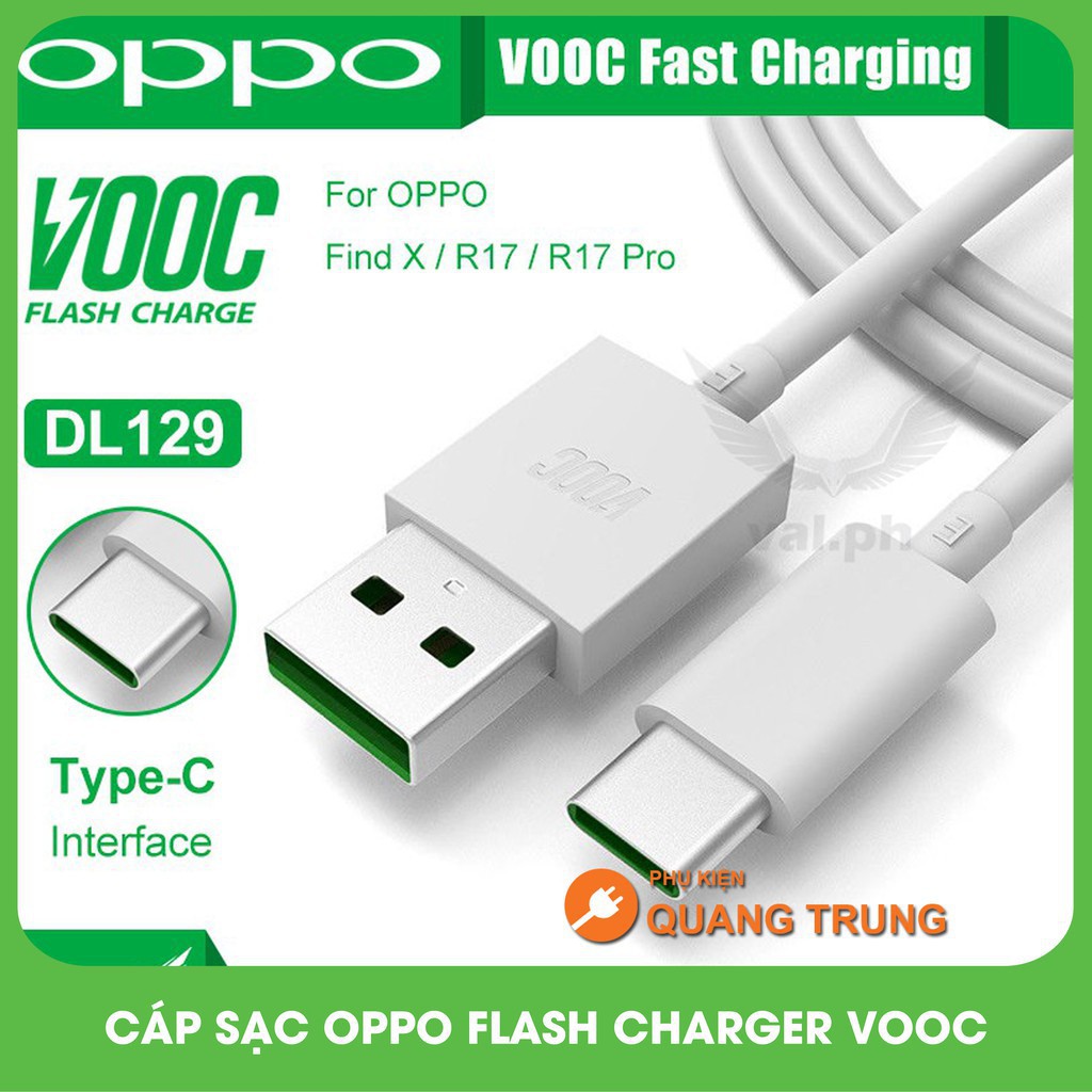 Bộ Sạc Nhanh VOOC 3.0 Chính Hãng OPPO - chân Type-C - chân micro