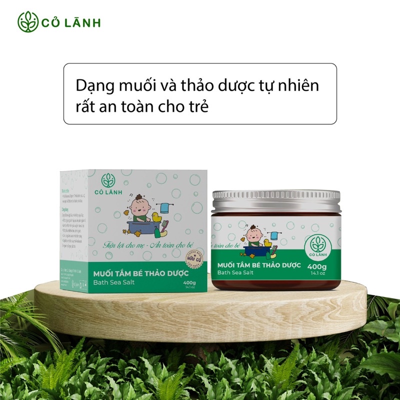 Muối tắm bé thảo dược Cỏ Lành 400G