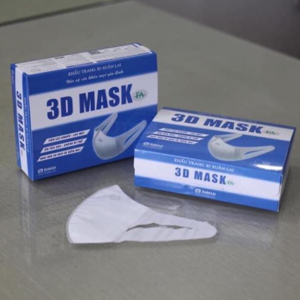 Khẩu Trang 3D MASK Chống Bụi PM 2.5 Kháng Khuẩn Xuân Lai Công Nghệ Nhật Hộp %0 Chiếc Dùng Cả Năm