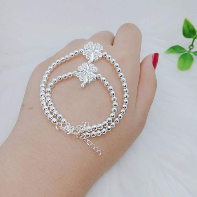 Lắc bi 4 lá bạc ta