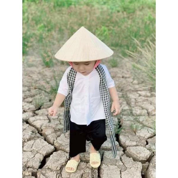Bộ Bà ba nông dân dễ thương bé trai bé gái / Bà ba cho bé