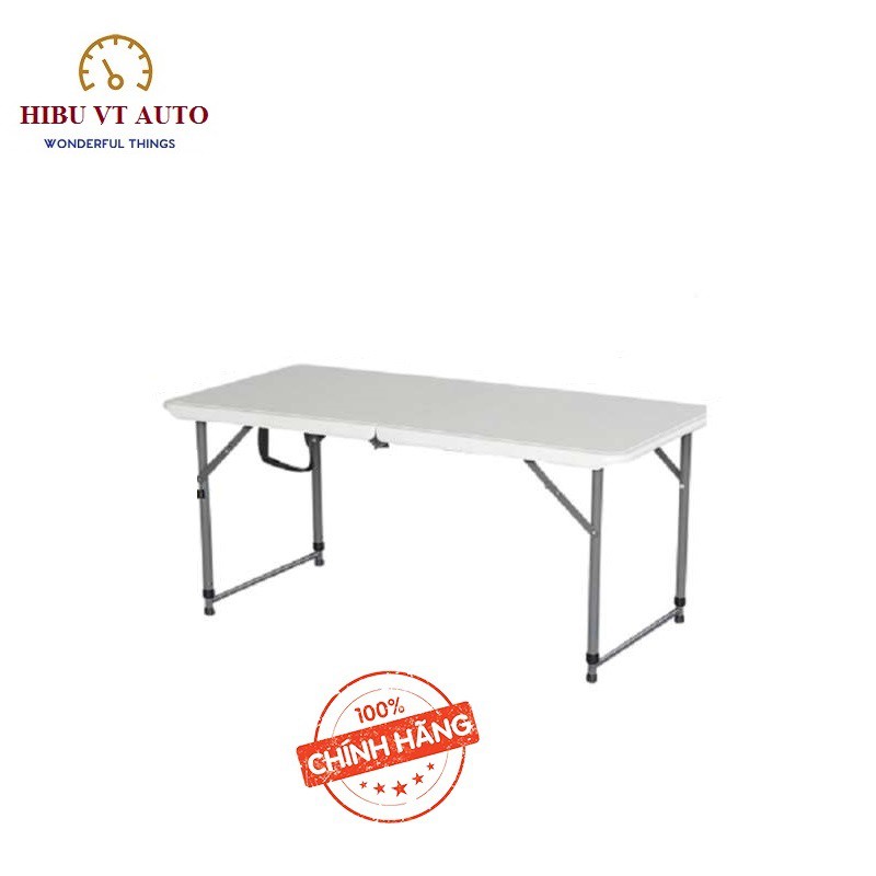 { MẪU MỚI } Phiên bản năm 2022 Bàn xếp chữ nhật Thanh Long HM-FH122 có kích thước 122 x 61 x 58/74 cm Trắng