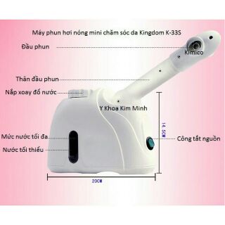 Máy xông mặt mini Kingdom KD-33C BH12tháng