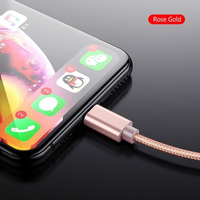 Rock Data/Charging Cable Lightning 0.25m 1m 1.5m 2m 3m 3A Fast Charging Cable For iPhone 6 7 8 X Xr