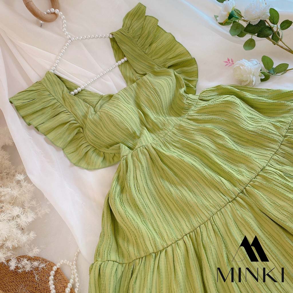 ĐẦM TIỂU THƯ CÁNH TIÊN CỘT LƯNG - CHẤT LIỆU CAO CẤP - MÀU XANH / CAM / TRẮNG