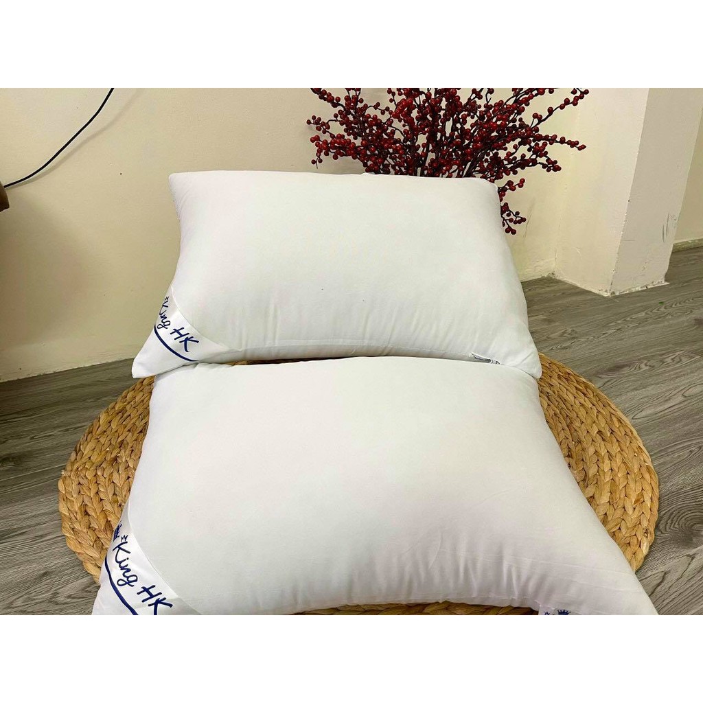 [Siêu phồng] Ruột gối bông tinh khiết kháng khuẩn - King HK - 46cmx65cm - 1,7kg - Có hút chân không