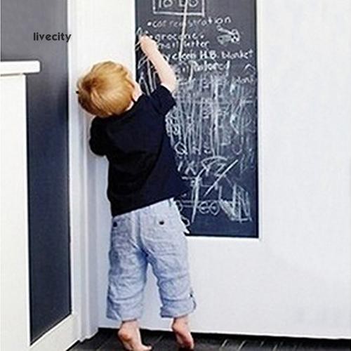 Decal dán tường dạng bảng đen viết phấn cho bé + 5 viên phấn
