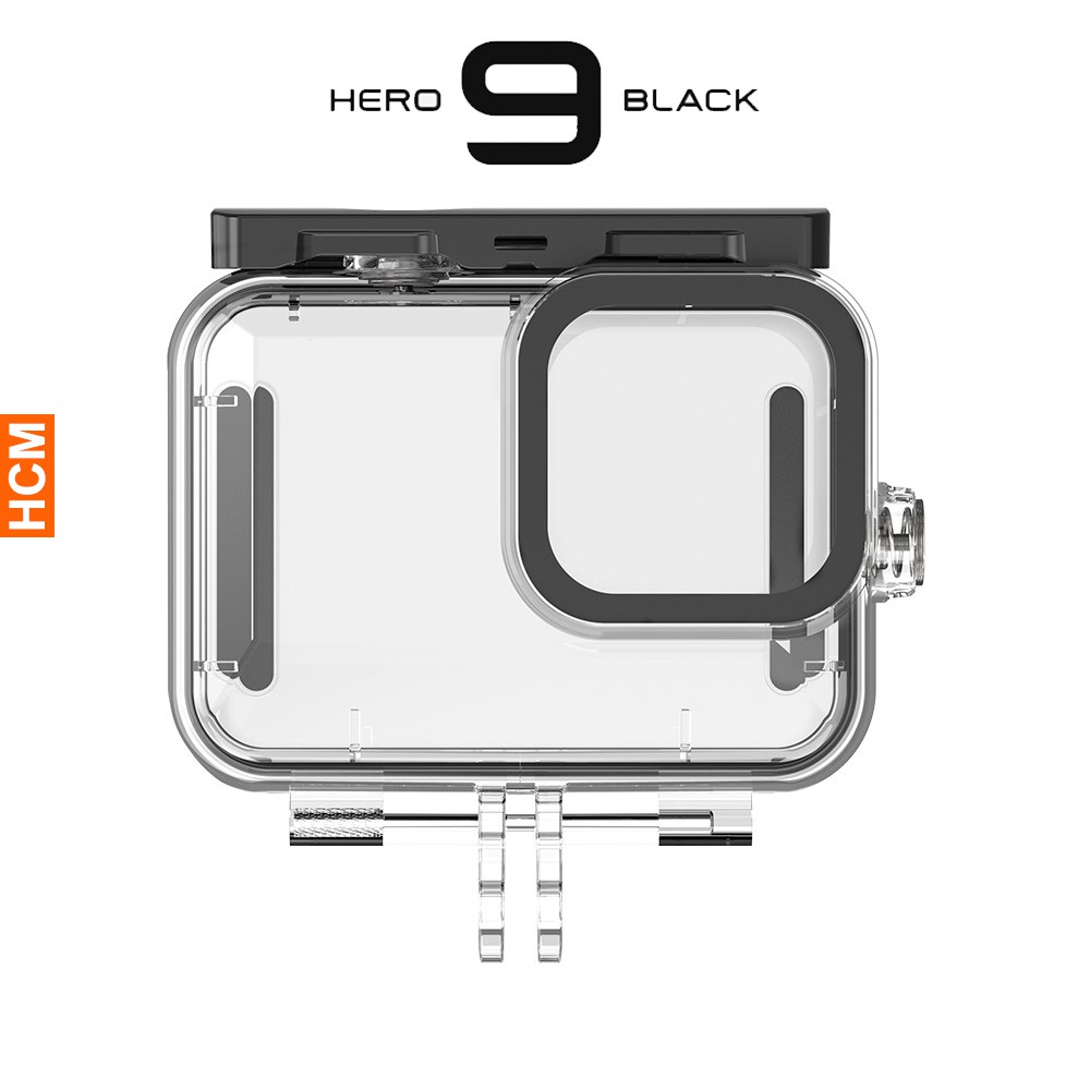 Hộp case chống nước Gopro 9 10 black đến 100m Telesin - bảo vệ khỏi trầy xước bụi bặm nước ăn mòn