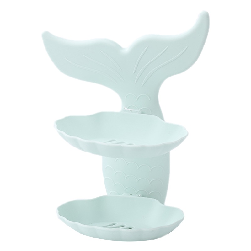 Khay Đựng Xà Phòng Hai Tầng Hình Cá Dễ Vệ Sinh