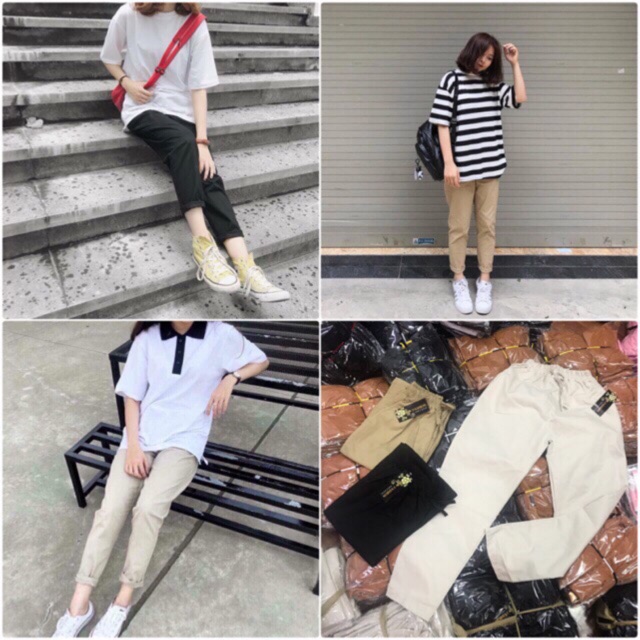 Quần Kaki trơn xuông kèm ảnh chụp thật