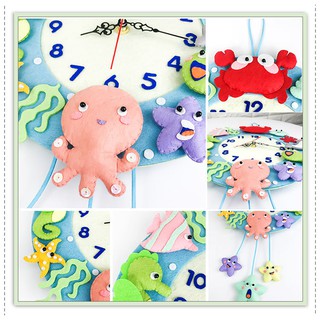 [Order] Đồng hồ handmade bằng vải dạ - Set đồ tự làm