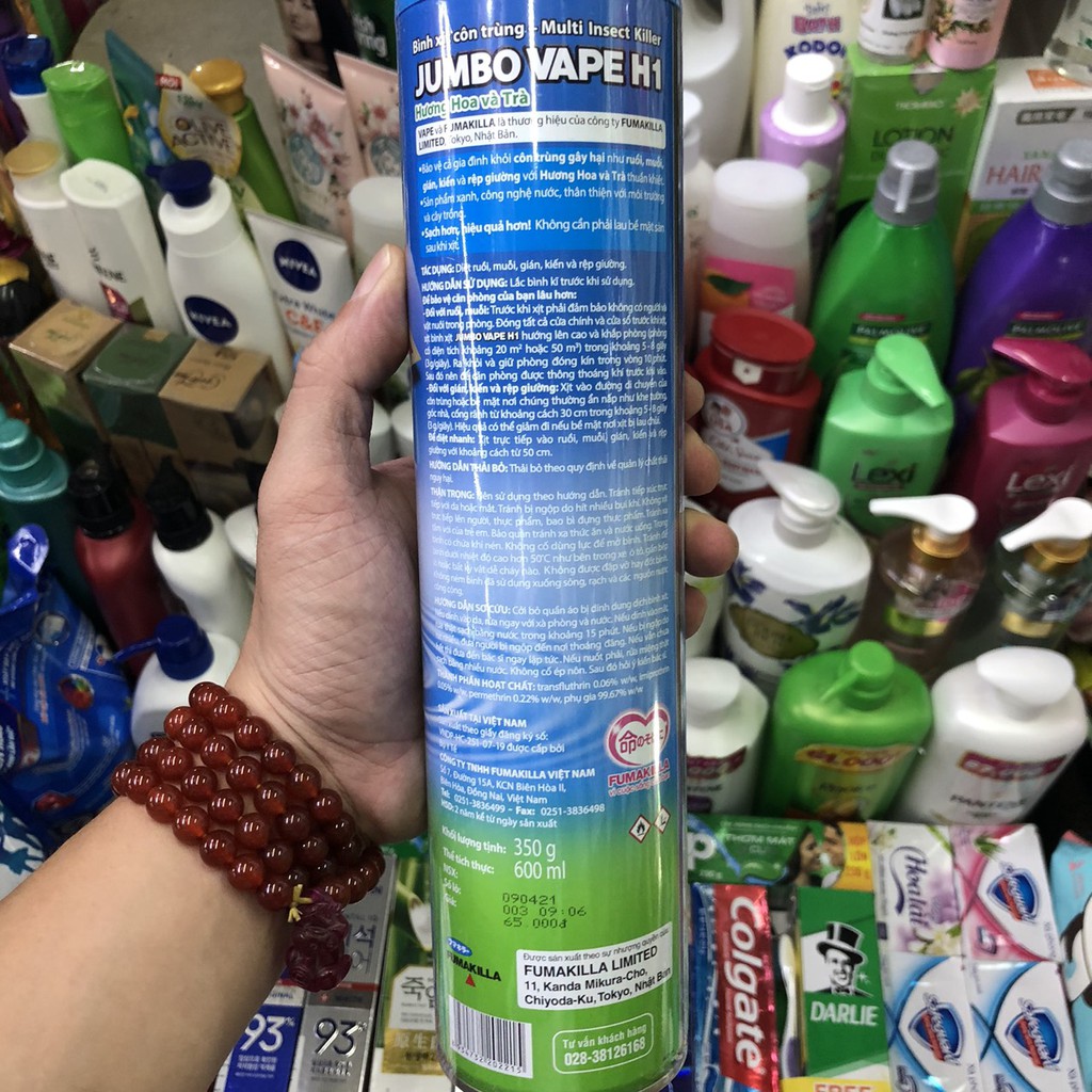 Xịt muỗi JUMBO 600ml ( 4 hương)