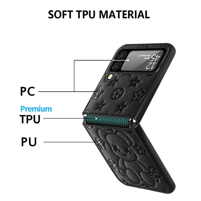 Ốp Điện Thoại Nắp Gập Chống Sốc In Hình Gấu Violent Cho Samsung Galaxy Z Flip 4 Flip 4