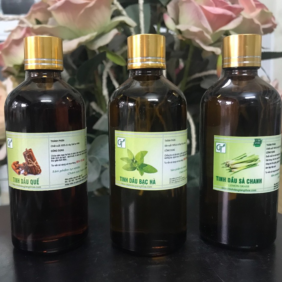 [Chai 100ml] - Tinh dầu Tràm, Quế, Bạc Hà, Sả, Bưởi 100% Tự Nhiên Nguyên Chất