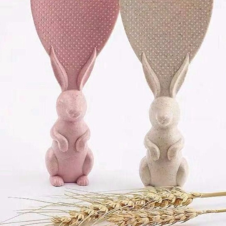 Muôi xới cơm chống dính Con Thỏ 2854 – Thìa, môi xới cơm lúa mạch cao cấp, an toàn thông minh chịu nhiệt cao { MUONG02 }