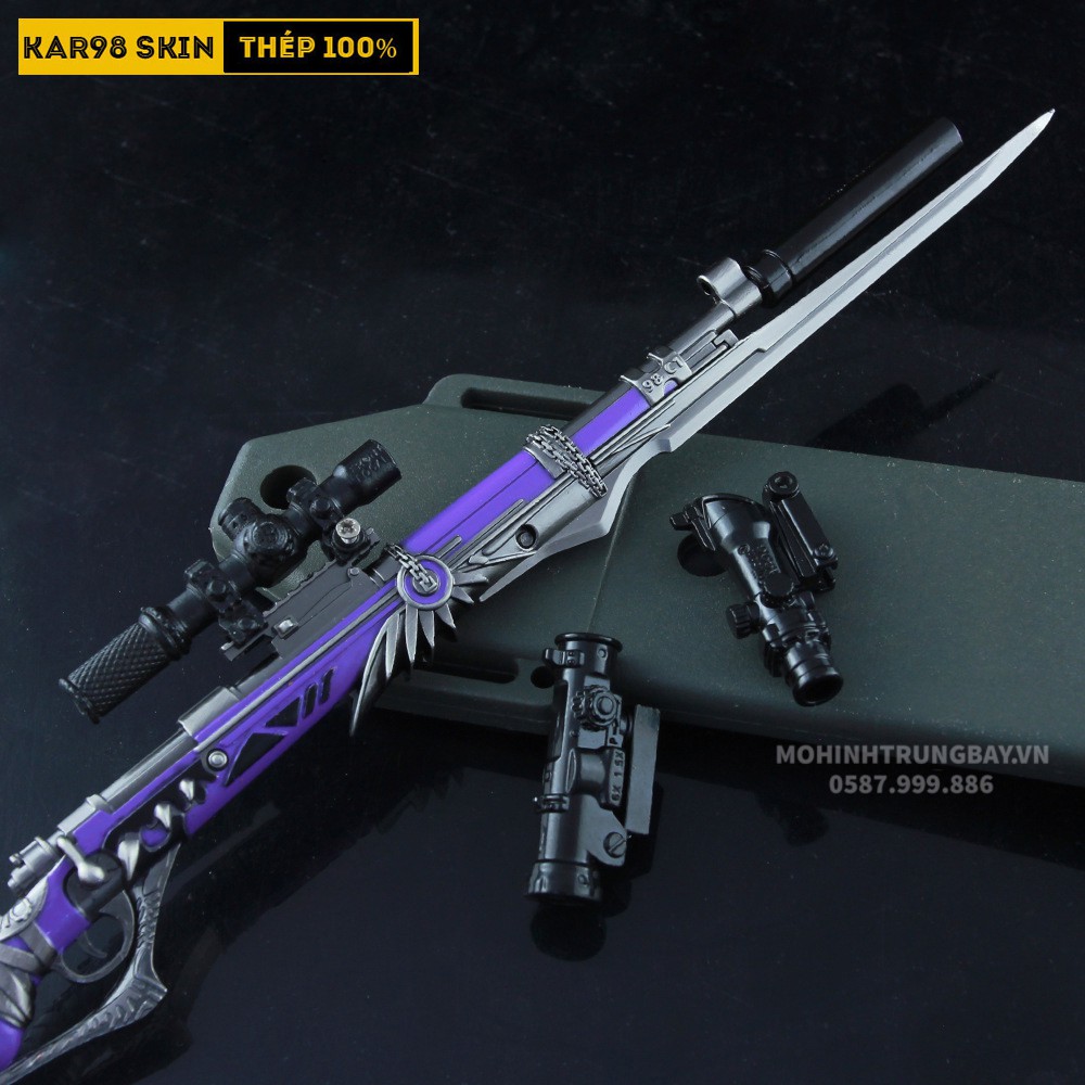 Mô Hình PUBG Kar98 Skin Destroyer Phiên Bản Giới Hạn Tặng Kèm 3 Scope Và Kệ Trưng Bày 19cm