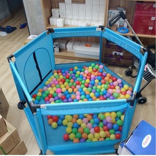 [SHOPEE TRỢ GIÁ KHỦNG] Quây cũi kiêm nhà bóng khung inox cho bé Tặng kèm Bóng