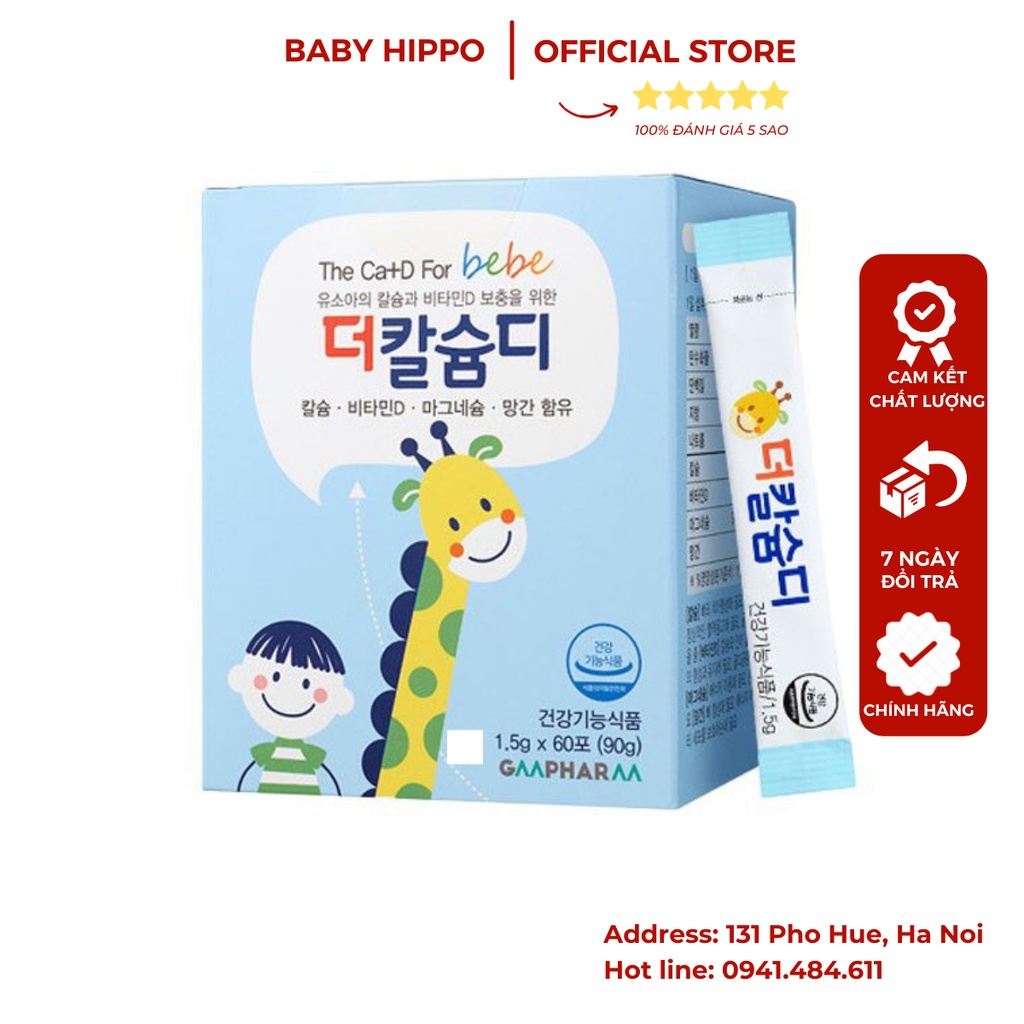 Canxi phát triển chiều cao The CA+D for Bebe Hàn Quốc 1,5g x 60 gói (1y+)