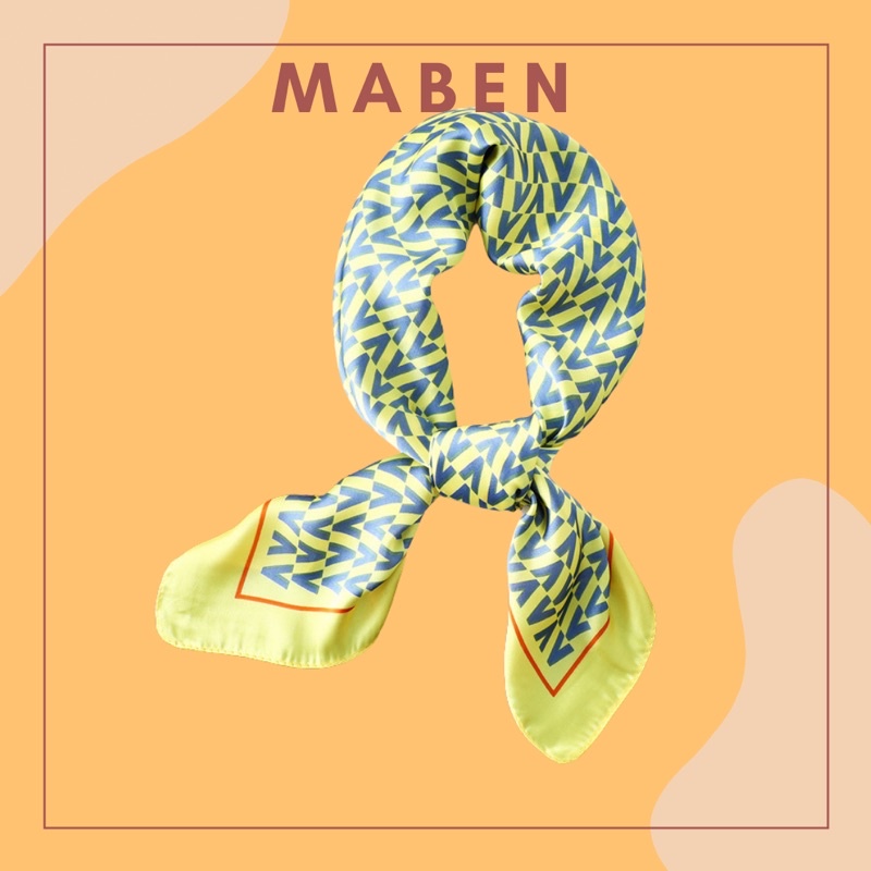 Khăn turban lụa vuông size 70x70cm - Maben