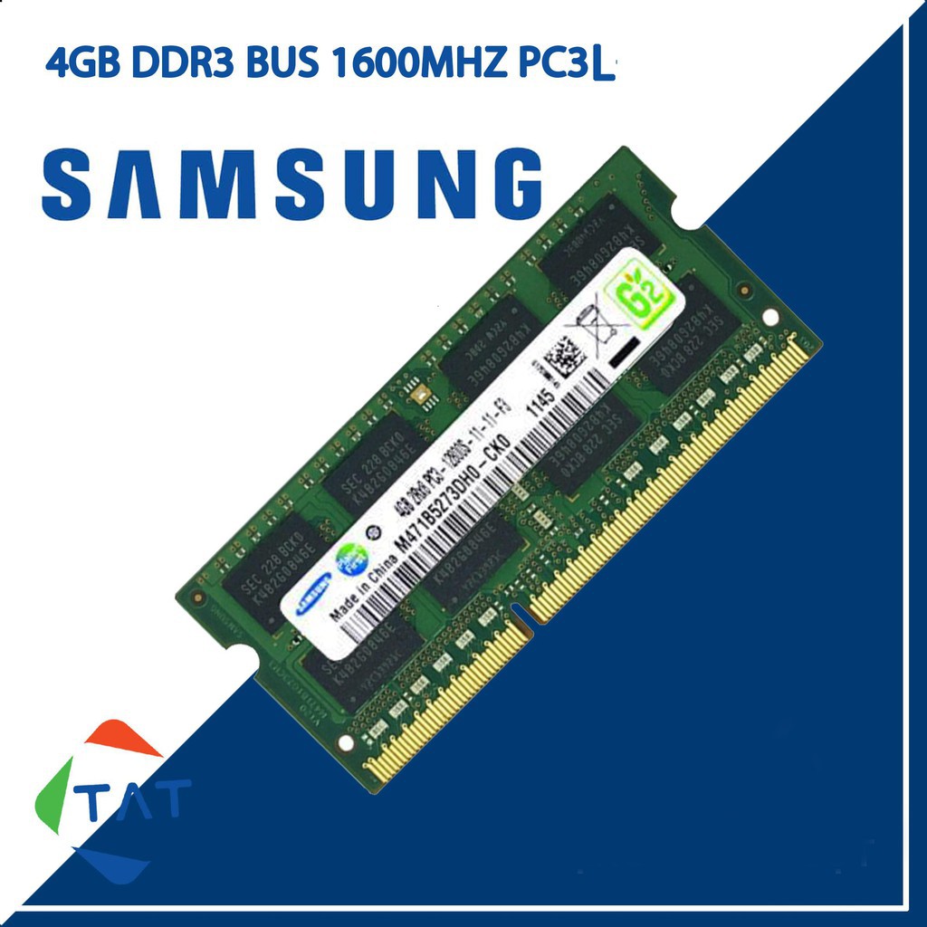 Ram Laptop 4GB DDR3 Bus 1600MHz 1333MHz 1.5V Samsung Kingston Chính Hãng Dùng Cho Máy Xách Tay Bảo Hành 36 Tháng 1 Đổi 1