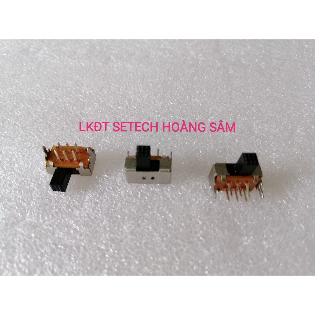 2 chiếc công tắc gạt ngang SK-22D02 6 chân nhỏ -2P2T SK22D02