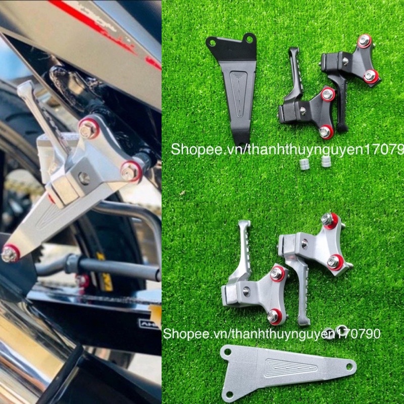 Gác Chân Sau Kiểu Malaysia Gắn WINNER X V2-V3 Nhôm CNC Kèm Ốc Thái