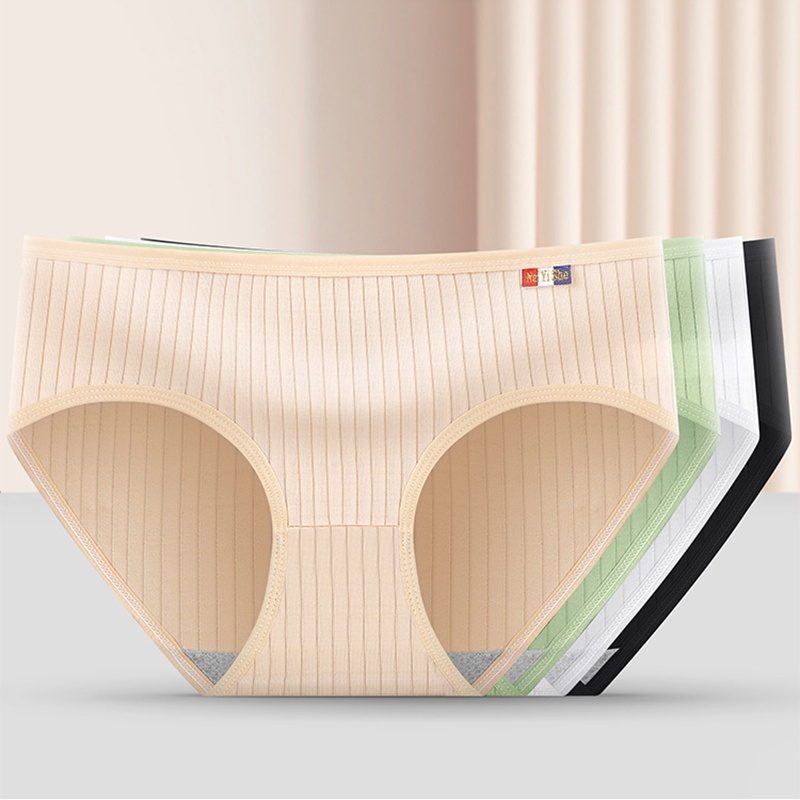Quần lót AOWEINISI cotton lưng cao vừa thoáng khí kháng khuẩn thời trang thoải mái dành cho nữ