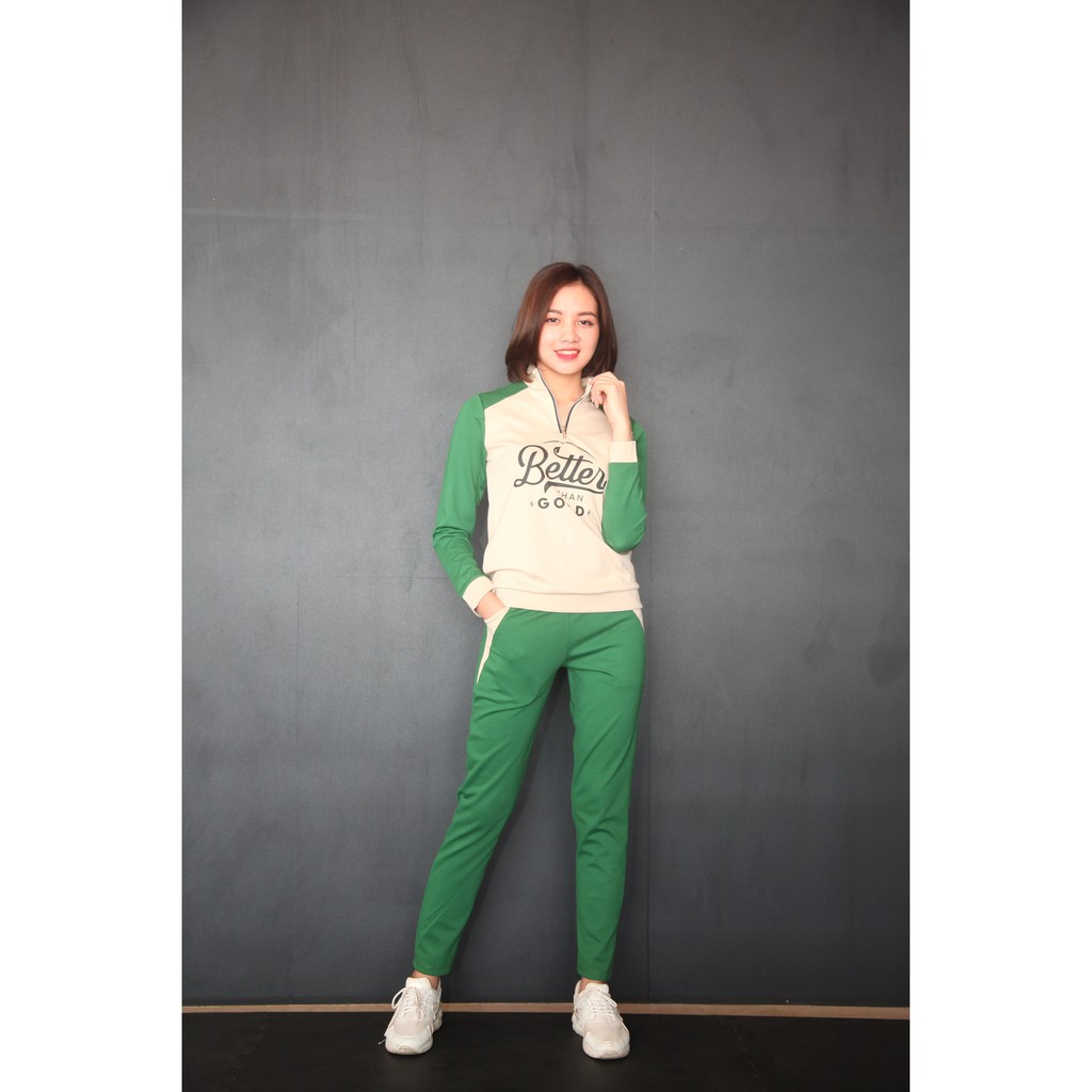 Bộ thể thao nữ Vicci thu đông Hàn Quốc