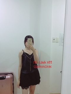 Áo dây cô V phi lụa ( dây xích tháo rời được)