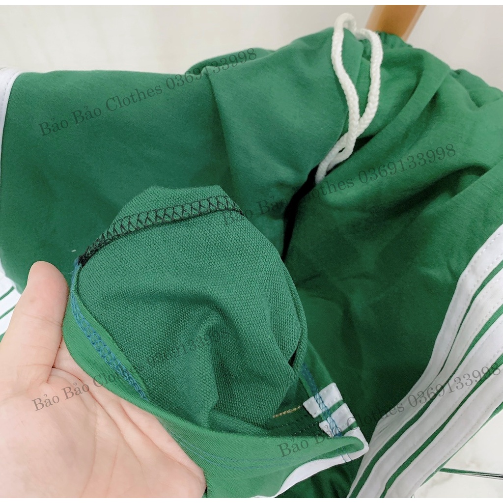 Quần Óng Rộng Xanh 3 Sọc Nam Nữ Dáng Rộng Unisex Cạp Chun Co Dãn Uzzlang Hàn Quốc