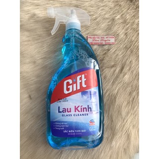 Nước xịt kiếng, nước lau kiếng Gift 540ml không bám bụi, không vệt sọc, trong suốt