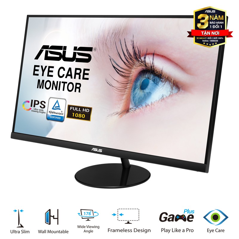 Màn Hình ASUS Bảo Vệ Mắt VL279HE 27'' Full HD (1920x1080) 5ms 75Hz IPS Adaptive-Sync/FreeSync - Hàng Chính Hãng | BigBuy360 - bigbuy360.vn