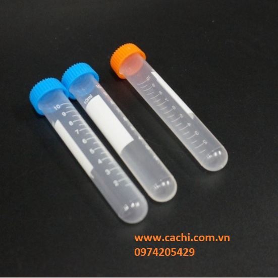 100 cái Ống ly tâm - Fancol bằng nhựa 10ml đáy nhọn - đáy tròn
