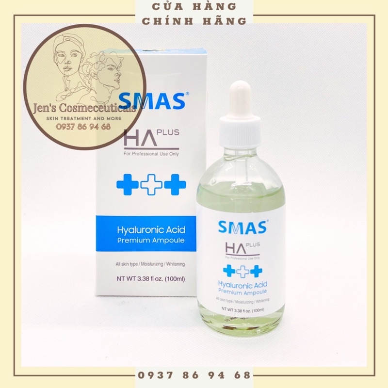 CHÍNH HÃNG-Serum HA plus Smas cấp phép bộ y tế-Giúp giữ nước dưỡng ẩm, làm da căng bóng mịn màng tràn đầy sức sống.
