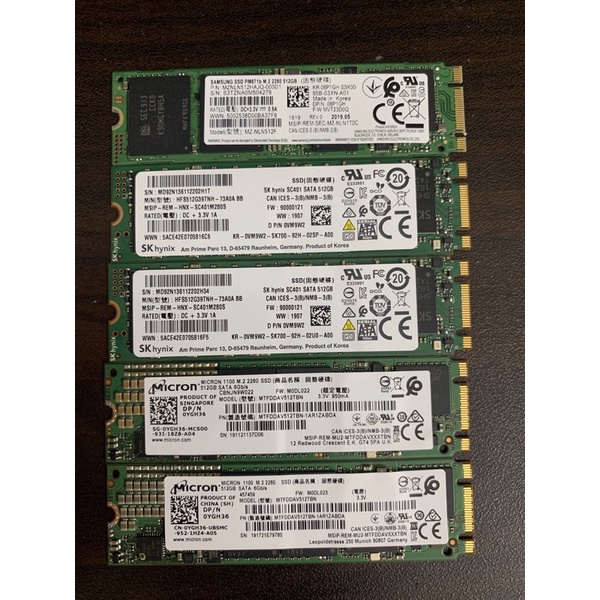 SSD 512Gb M2 Sata bóc máy đồng bộ, đang hoạt động tốt (nhiều hãng)
