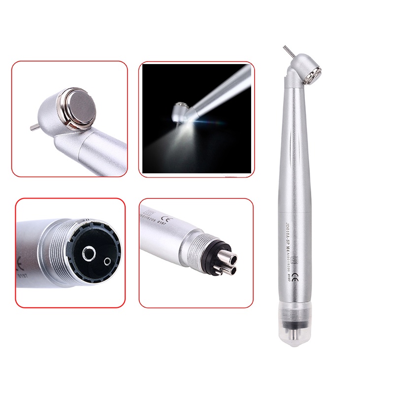 Bộ Tua Bin Khí Nén 2 Lỗ/4 Lỗ Tốc Độ Cao Tự Phục Hồi 45 Độ Chuyên Dụng Cho Nha Khoa