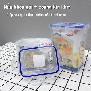 Bộ 4 hộp đựng thực phẩm Four Lock NHỰA SONG LONG có khóa cài (MS: 2503, 2504, 2505, 2506) – Buôn Rẻ