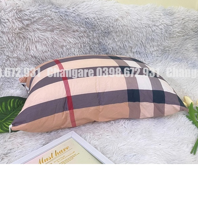 Ruột gối nằm mẫu kẻ vàng ruột gối bông gòn kích thước 45x65cm