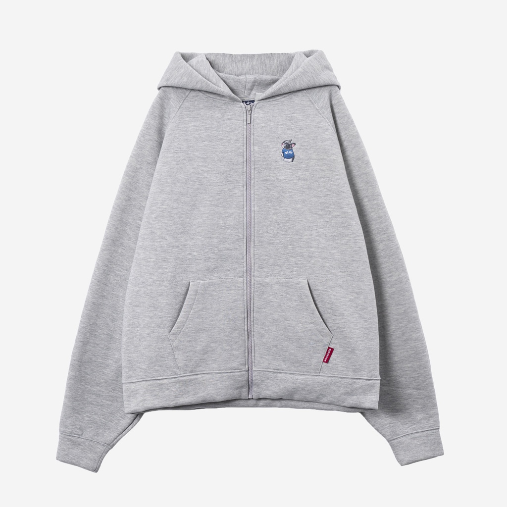 Áo khoác Zipper Hoodie "SEVENZIA Signature" Heather Gray