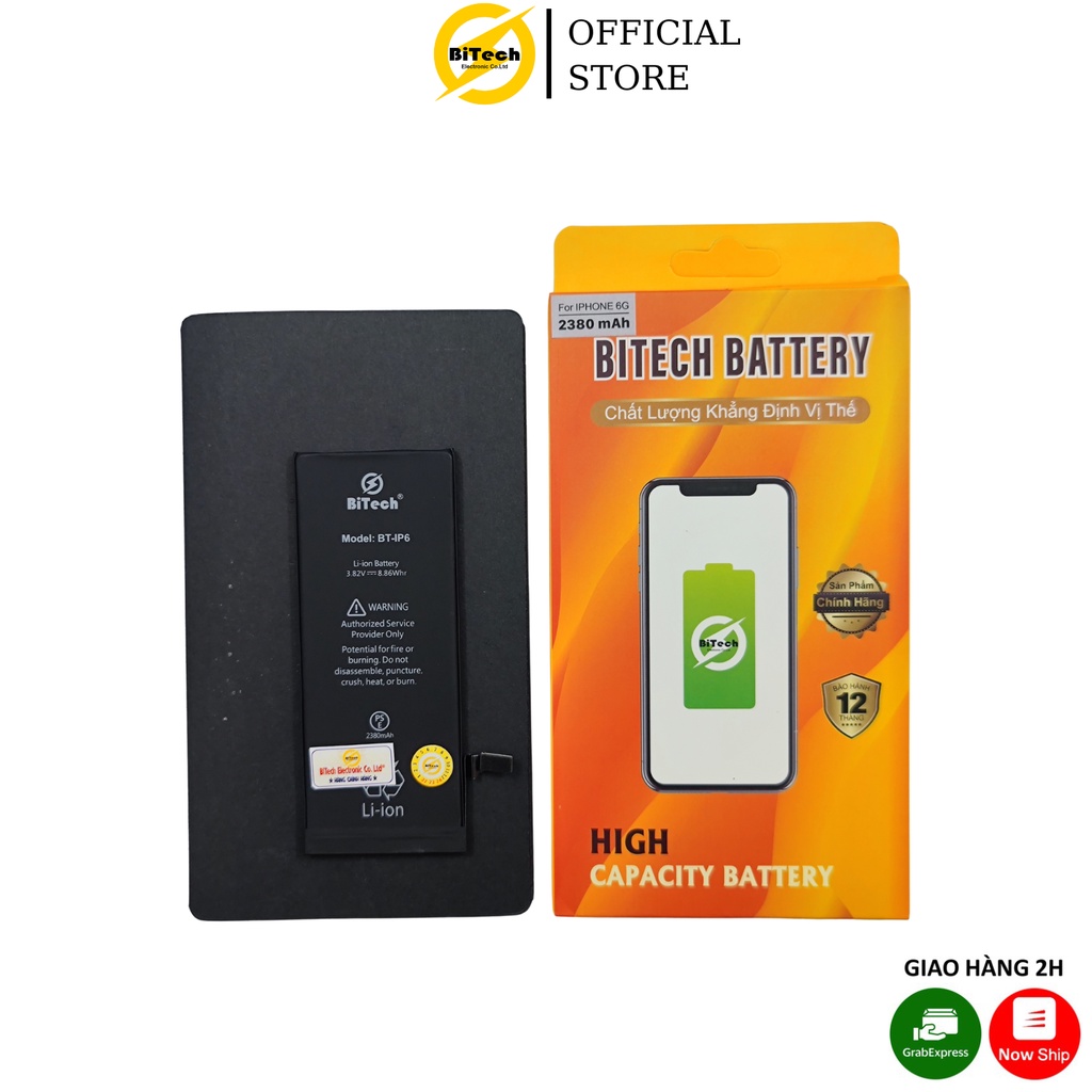 Pin điện thoại dung lượng cao BITECH BT-6G ( dung lượng 2380 mAh )