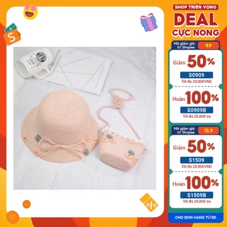 Set mũ và túi bé gái dễ thương phong cách Hàn Quốc