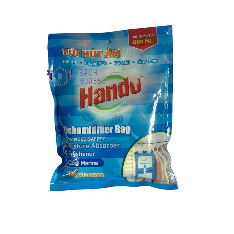 Túi hút ẩm khử mùi làm thơm Hando 360g (2 gói mỗi gói 180g)