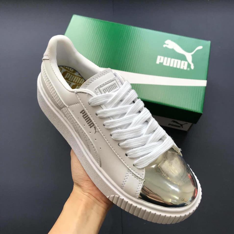 [FLASH SALE]Giày puma trắng mũi bạc HOT HIT HOT HOT HIT