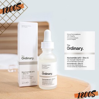 Tinh Chất, Serum The Ordinary Niacinamide 10% + Zinc 1% 30ml