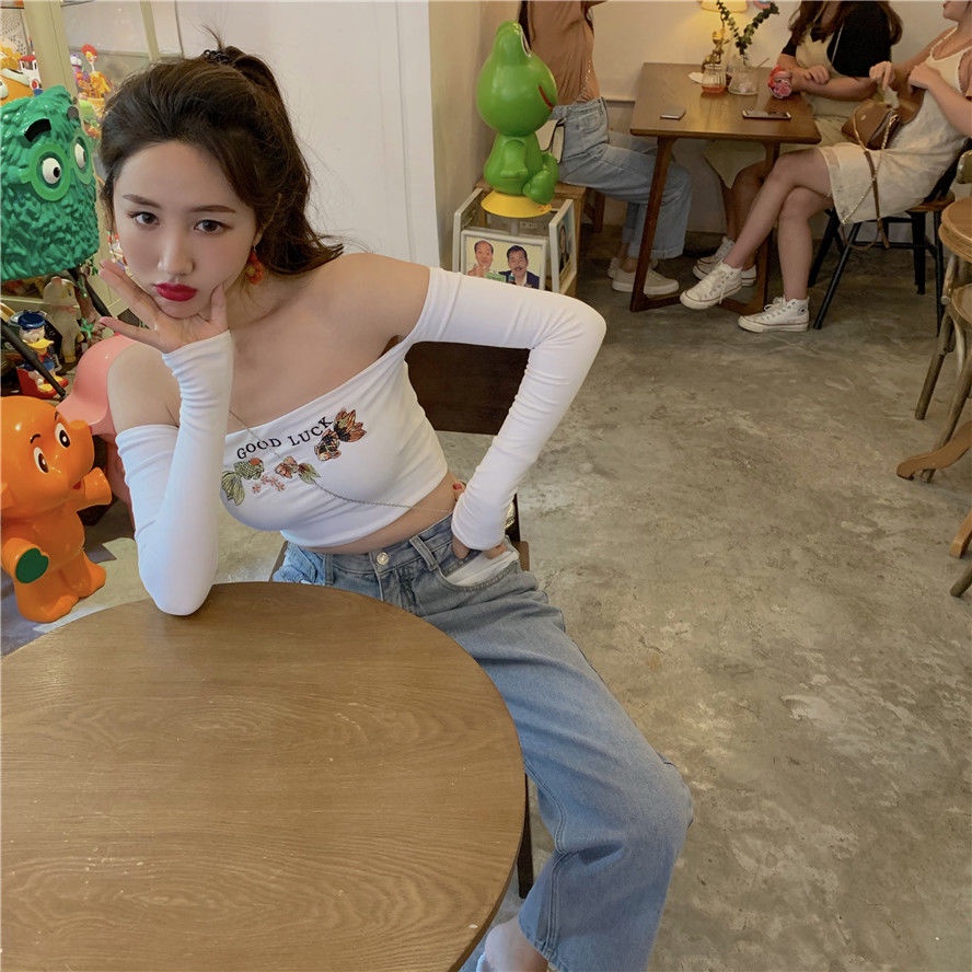 Áo Thun Trễ Vai Dáng Ôm Co Giãn Thời Trang Cho Nữ