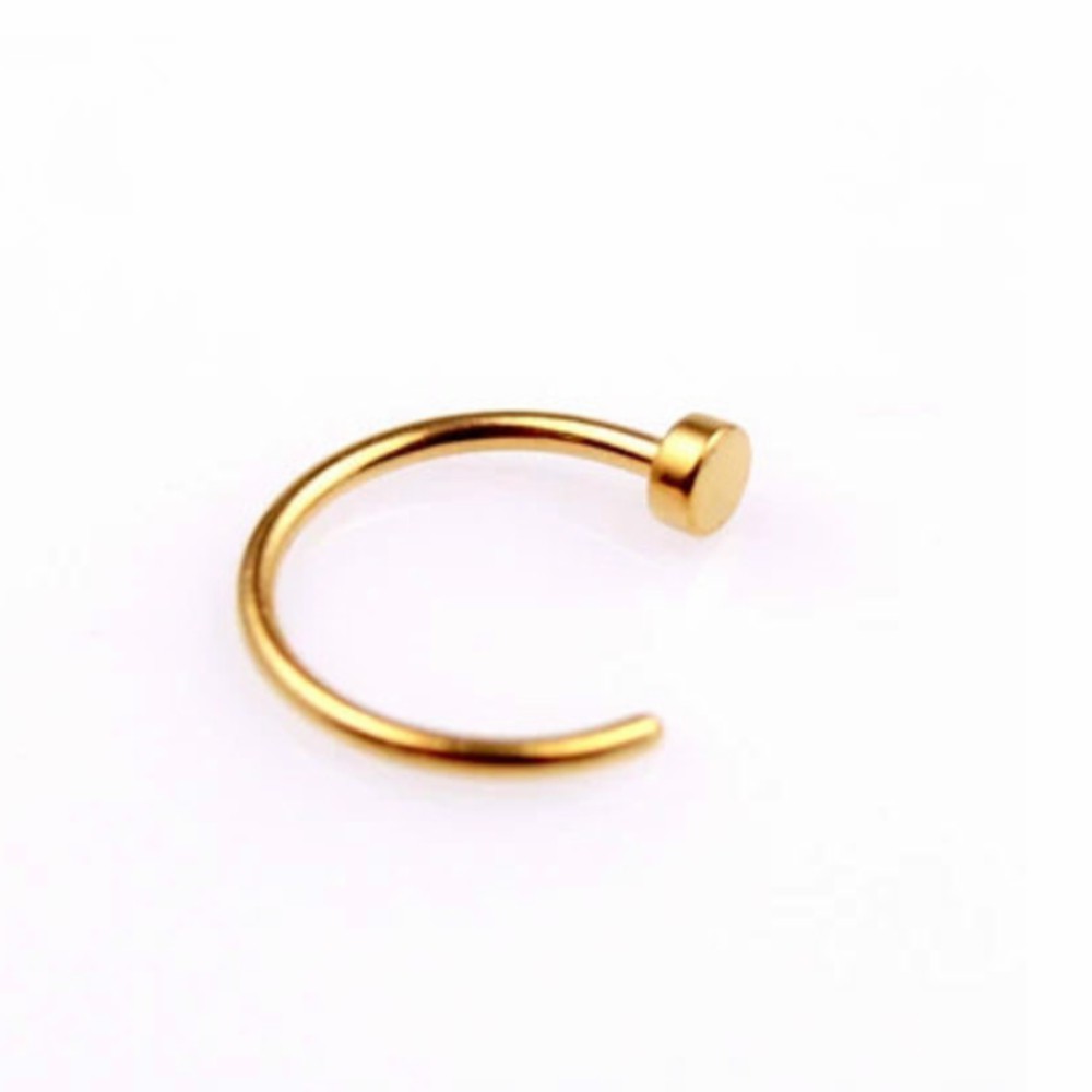 Bộ 5 Khuyên Kẹp Mũi Bằng Thép Không Gỉ Nhiều Màu Sắc Thời Trang