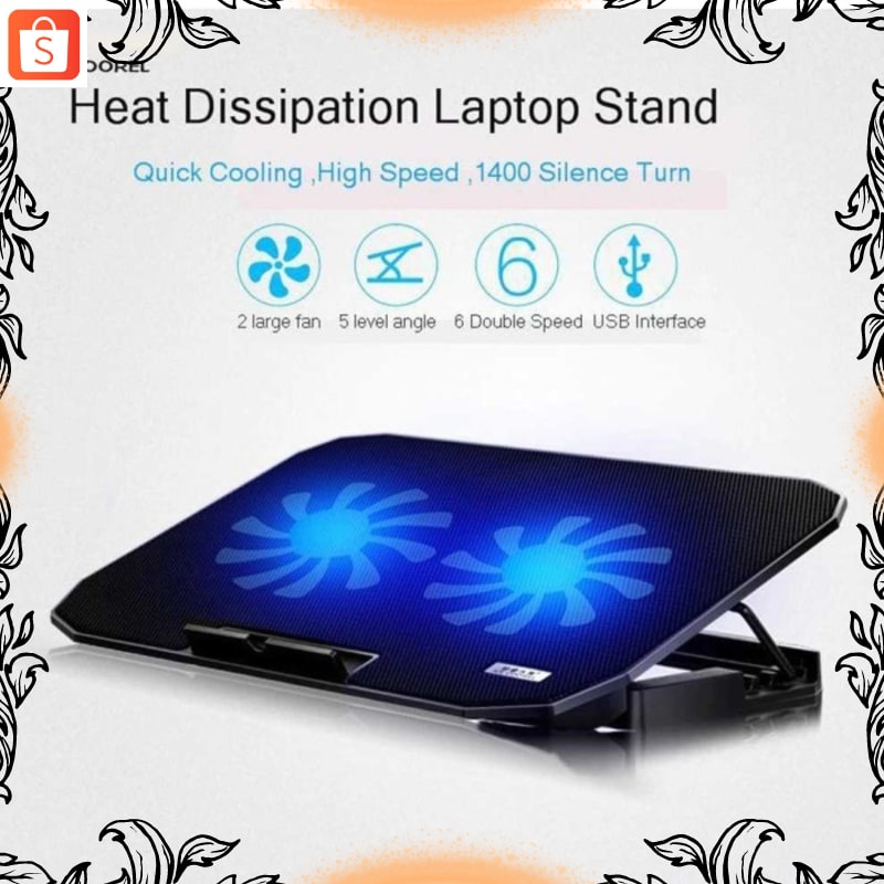 Đế Tản Nhiệt Cho Laptop Notebook Macbook Đứng 2fan