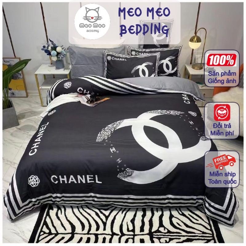 Bộ 4 Món Chăn Ga Gối Nỉ Nhung Thương Hiệu Nhập Khẩu Cao Cấp - Meo Meo Bedding